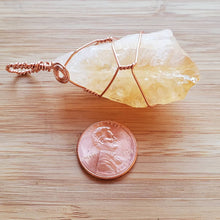 Load image into Gallery viewer, citrine amulet coming up rainbows