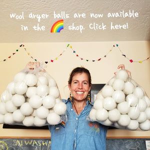 Dryer Balls Coming Up Rainbows