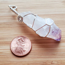 Load image into Gallery viewer, amethyst amulet coming up rainbows
