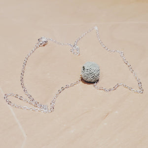 Lava Bead Necklace Mint