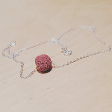 Load image into Gallery viewer, Lava Bead Necklace Rose
